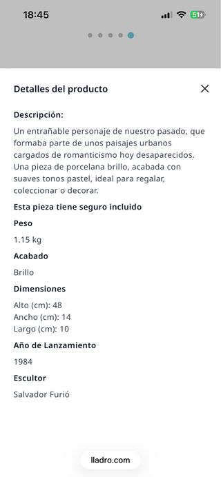 Figura Lladró El Farolero Auténtica