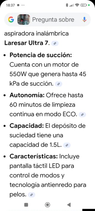 Aspiradora Laresar V7 Pro Nueva