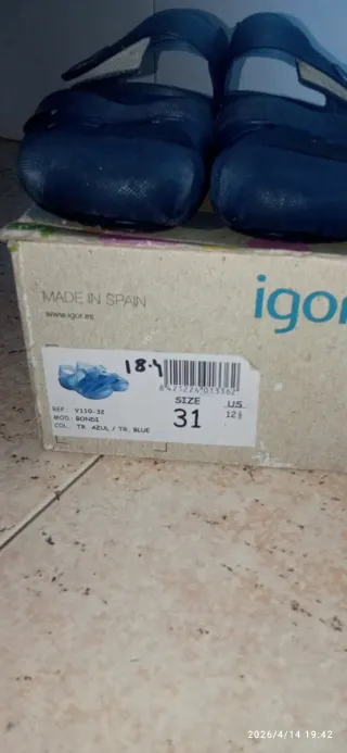 Sandalias Igor niño azul talla 31