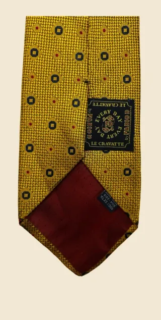 Cravatta Fabio D fantasia geometrica oro