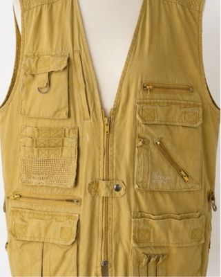 Chaleco safari multi-bolsillos beige