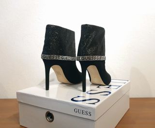 Stivaletti, tacco, scamosciato, nero, Guess, n.37
