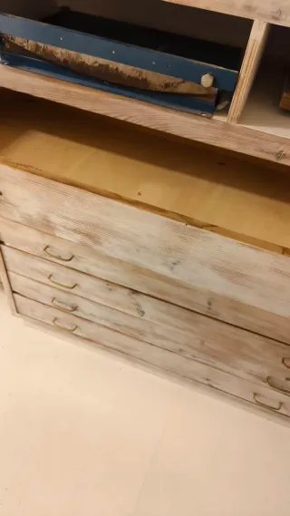 Mueble Cajonera Madera y Metal