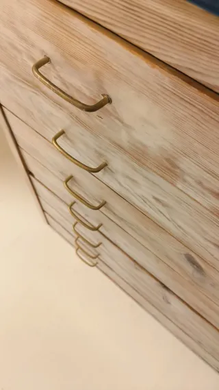 Mueble Cajonera Madera y Metal