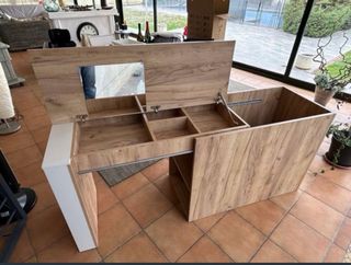 Escritorio baúl madera gran capacidad almacenaje