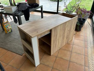 Escritorio baúl madera gran capacidad almacenaje
