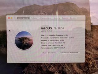 Imac año 2013 256 GB