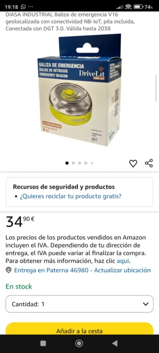 Baliza de emergencia V16 DIASA