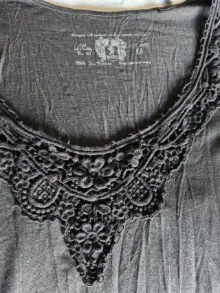 Vestido negro encaje talla M