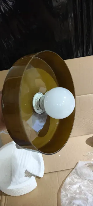 Lámpara colgante cerámica y cristal