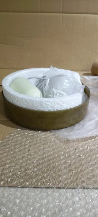 Lámpara colgante cerámica y cristal