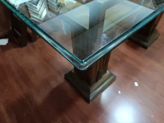 Mostrador madera y cristal 15mm