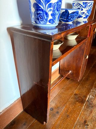 Mueble recibidor de madera antiguo