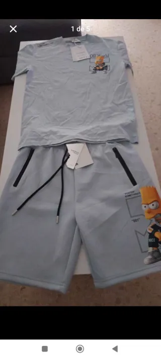 Conjunto Bart Simpson camiseta y shorts