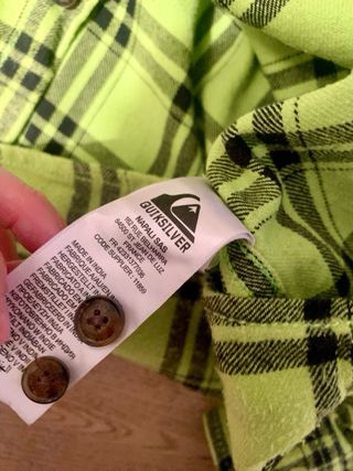 Camisa Quiksilver cuadros verde M