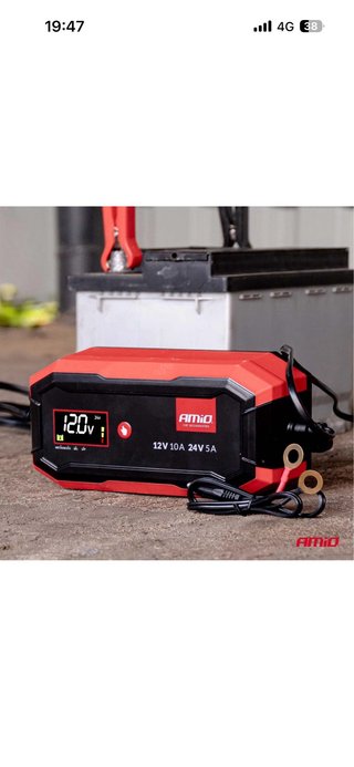 Caricabatteria Auto Digitale AMIO 12V/24V