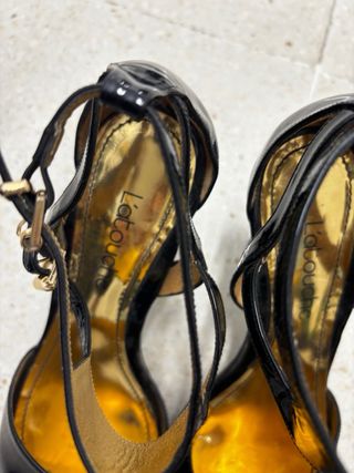 Sandalias de vestir negras/charol