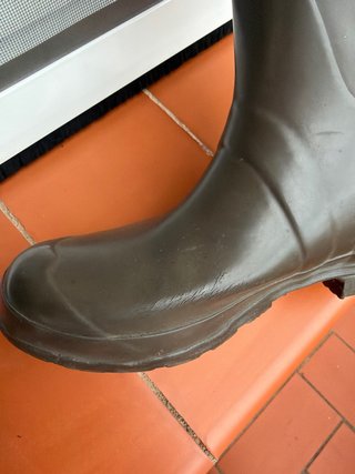 Botas de agua Hunter altas verde oscuro talla 36.