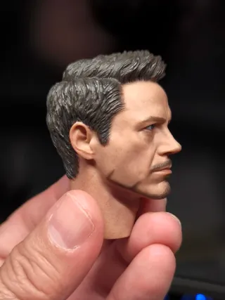 Cabeza Tony Stark 1:6 Custom Iron Man