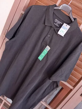 Camisa Polo Manga Corta Hombre XXL Negro