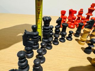 Juego de ajedrez de madera variado años 70-90