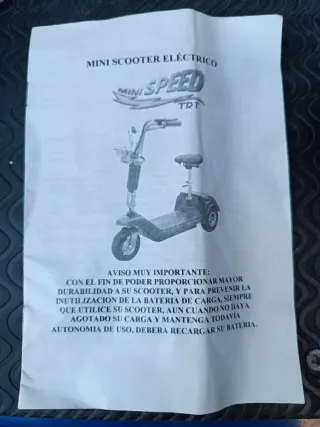 Mini Scooter Eléctrico Azul