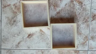 Marco de fotos de madera con doble cara