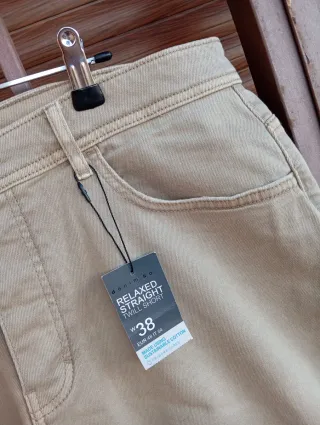 Vaqueros cortos hombre beige Talla 48