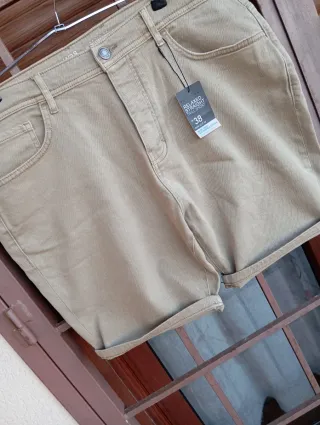 Vaqueros cortos hombre beige Talla 48