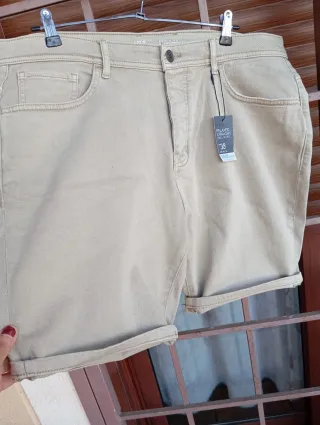 Vaqueros cortos hombre beige Talla 48