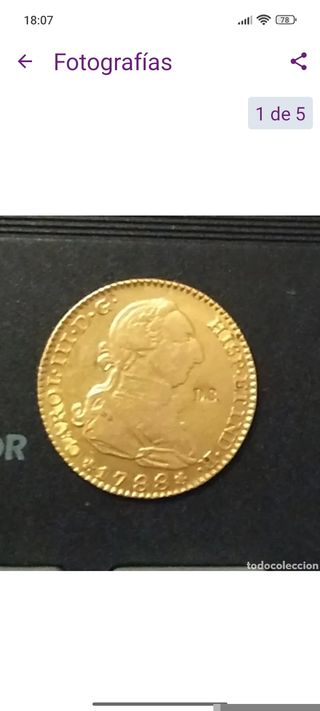 Moneda Carlos III 2 Escudos