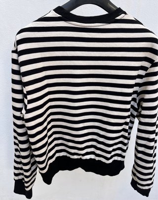Sudadera Zara Rayas Blanco y Negro