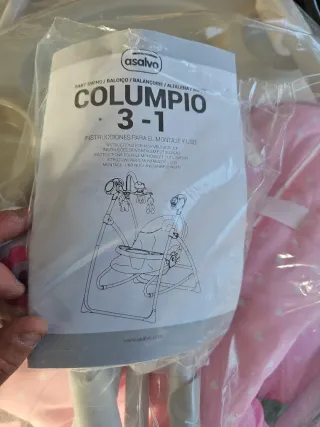 Columpio bebé 3en1 rosa