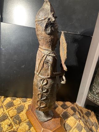 Figura Arte Africano Bronce