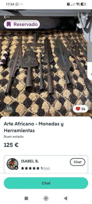 Figura Arte Africano Bronce Lote Monica