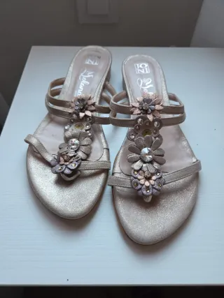 Sandalias planas Yolanda mujer doradas