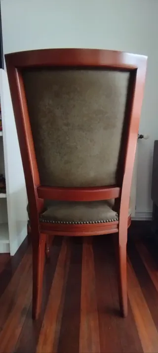 Juego de 2 Sillas de Despacho Piel y Madera