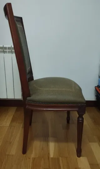 Juego de 2 Sillas de Despacho Piel y Madera