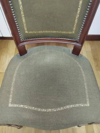 Juego de 2 Sillas de Despacho Piel y Madera