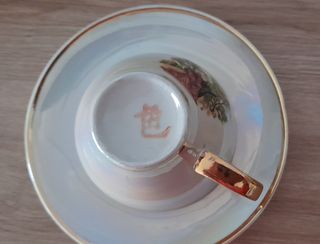 Juego café porcelana antiguo motivos orientales