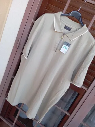 Polo manga corta Primark XXL beige
