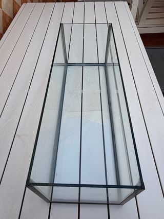Pecera de cristal rectangular