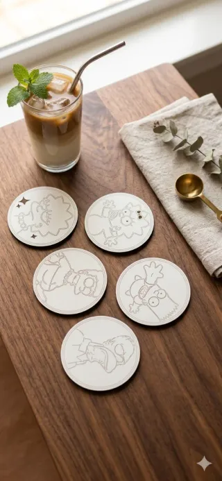 Posavasos Los Simpsons Madera
