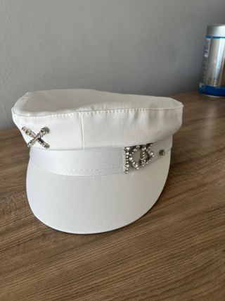 Gorra marinera satén con cristales
