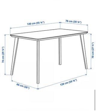 Mesa IKEA Lisabo y 4 Sillas Nordmyra