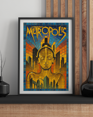 Cuadro Póster  METROPOLIS estilo azulejo Vintage
