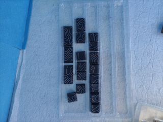 Fichas para teclado con diseño de mapas