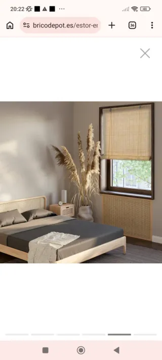 Estor enrollable bambú 160x180cm
