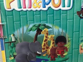 Pin y Pon Jirafas  elefantes y 2 muñecos