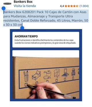 Pack 10 Cajas Cartón Bankers Box con Asas